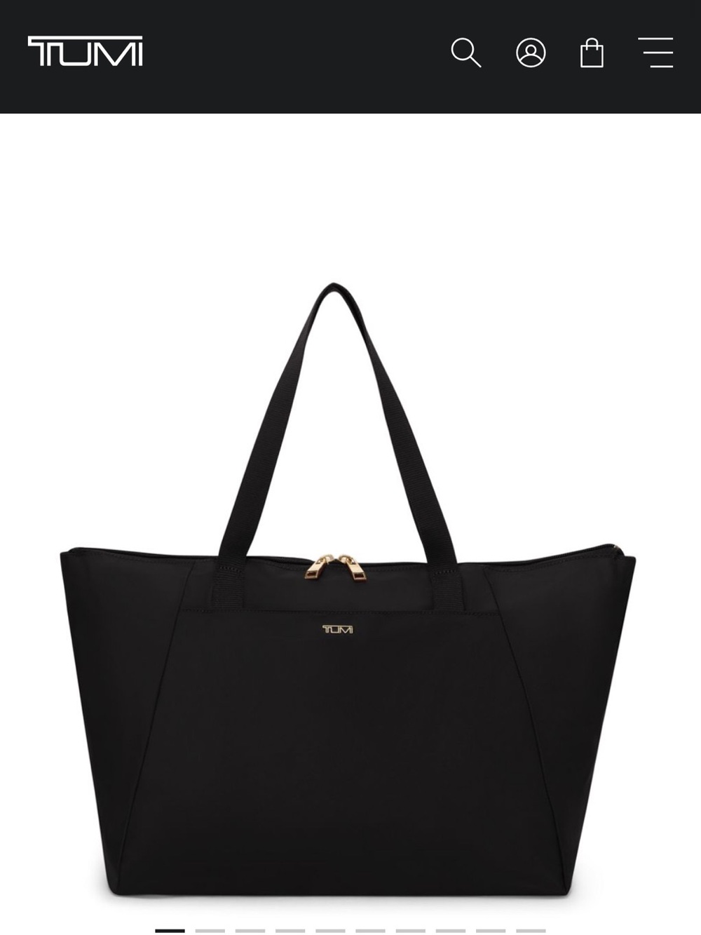 Tumi NWT Black/GoldVoyaguer just in Case Medium Tote